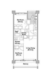 プライムメゾン武蔵野の杜 3階2LDKの間取り