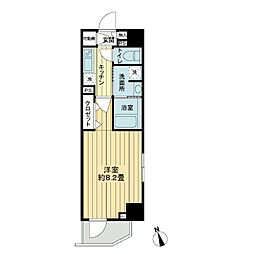 フレシア中目黒 7階1Kの間取り
