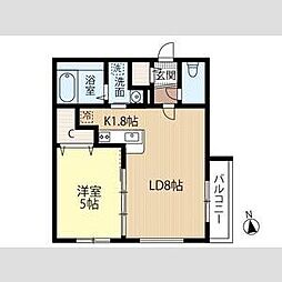 Maison　chouchou　南平岸 3階1LDKの間取り