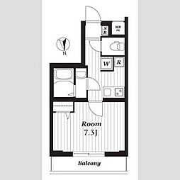 MAXIV常盤台 2階1Kの間取り