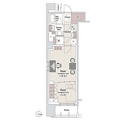 TRACK渋谷本町 0901 9階2Kの間取り