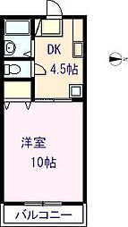 メゾン天神 1階1DKの間取り