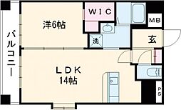 ＢＯＡ　ＳＯＲＴＥ 10階1LDKの間取り