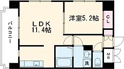エルフィナ八王寺　Ａ棟 9階1LDKの間取り