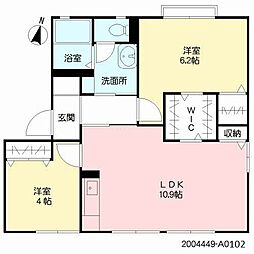 サン・エイジ1 2LDKの間取図画像