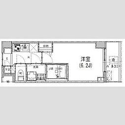 S-RESIDENCE成増CLAIR 6階1Kの間取り