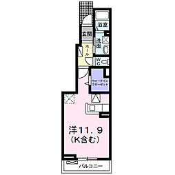 メゾン　ブローテ 1階ワンルームの間取り
