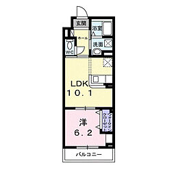カレントコート東葛西 1LDKの間取図画像