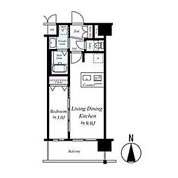 プレサンスＴＨＥ ＫＹＯＴＯ 粋都 613 6階1LDKの間取り