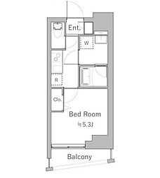 ＳＰコート四ツ木 506 5階1Kの間取り