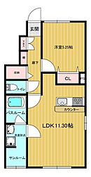 START B 1階1LDKの間取り