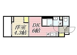 ＨＦ西巣鴨レジデンス 3階1DKの間取り