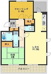 ヴィラ・ウィステリア 4階2LDKの間取り