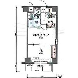 リヴシティ錦糸町 4階1LDKの間取り