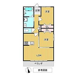 間取図画像 2LDK