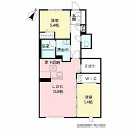 エメラルドタワー　Ａ棟 1階2LDKの間取り