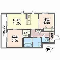 BEREO　HIKOーU太田 1階2LDKの間取り