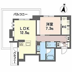 マグノリア上杉 2階1LDKの間取り