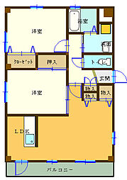 ナチュール 2階2LDKの間取り
