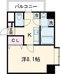 Seres長嶺 4階1Kの間取り