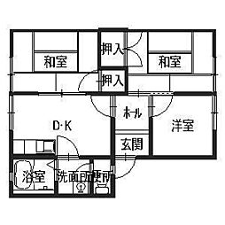 ディアス寿里 3DKの間取図画像