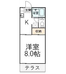 SUNLIT〜サンリット〜 103 1階1Kの間取り