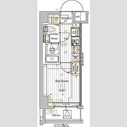JR京浜東北・根岸線 西川口駅 徒歩11分の賃貸マンション 5階1Kの間取り