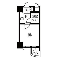 ライオンズマンション丸の内第5 1Kの間取図画像