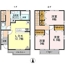 サンク・ヴィラージュ 1階3LDKの間取り