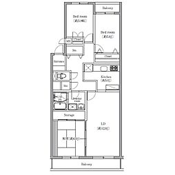 Ｌ−ｃｏｍｍｕＰＬＵＳ相模大野 306 3階3LDKの間取り