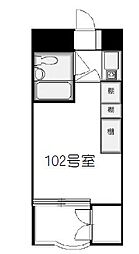 スペランザ・クニタチ 2階1Kの間取り