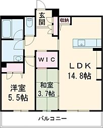シャーメゾン　Ｂｌｏｏｍ　Ｓｔａｇｅ 2階2LDKの間取り