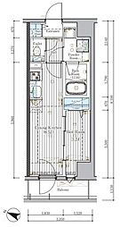 ミライズ横濱SOUTHレジデンス 1階1DKの間取り