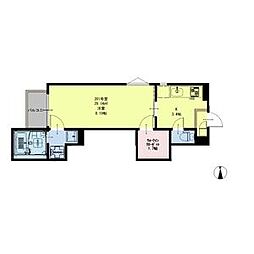 REGALEST Fourth笑(ショウ) 2階1Kの間取り