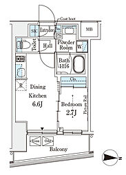 イプセ押上 7階1DKの間取り