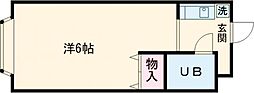 JR東海道・山陽本線 草津駅 徒歩18分の賃貸マンション 3階1Kの間取り