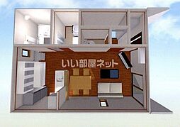 猿島郡境町みらい平1丁目のテラス A 1階2LDKのリビング/ダイニング