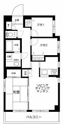 フレグラント町田 7階3LDKの間取り