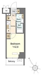 ＳＨＯＫＥＮ　Ｒｅｓｉｄｅｎｃｅ横浜鶴見V 2階1Kの間取り