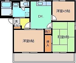ネオリファインドII 1階3DKの間取り