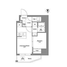 ＢＰＲレジデンス王子 1102 11階1DKの間取り