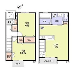 bella　foresta 105 1階2LDKの間取り