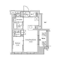 JR京浜東北・根岸線 蕨駅 徒歩5分の賃貸マンション 9階1LDKの間取り