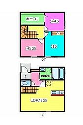 ツ・カーサ　Ａ 1階3LDKの間取り