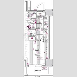 ガーラ・グランディ横濱関内 9階1Kの間取り