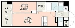 JR豊肥本線 肥後大津駅 徒歩22分の賃貸マンション 7階1LDKの間取り