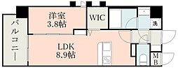 JR豊肥本線 肥後大津駅 徒歩22分の賃貸マンション 8階1LDKの間取り