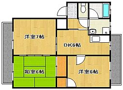 シンフォニーB 3DKの間取図画像