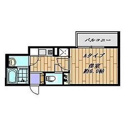 リヴテラス立川 301 3階1Kの間取り