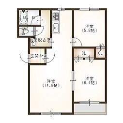 間取図画像 2LDK